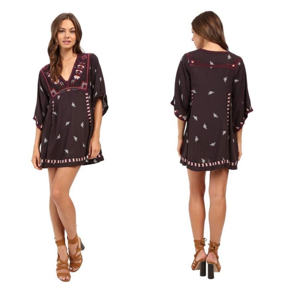 Free People Tulum Smock Dress with Embroidery - Cleopatra Coleman